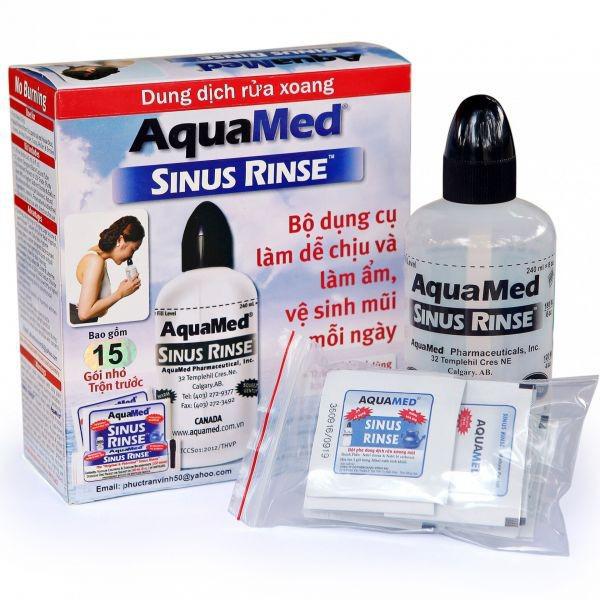 Bộ Rửa Mũi Aquamed Sinus Rinse (1 bình + 15 gói)