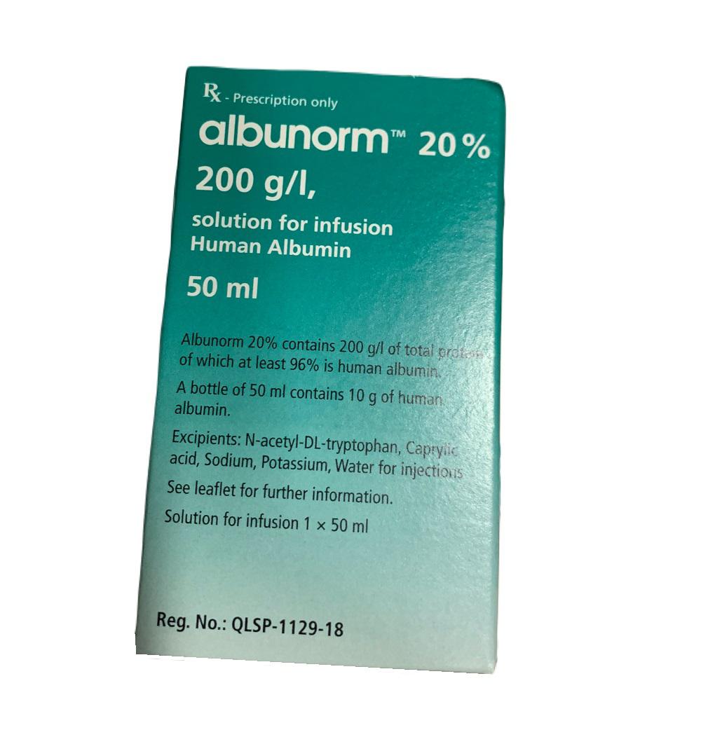 Albunorm 20% (Human albumin) Octapharma (C/50ml) ÁO