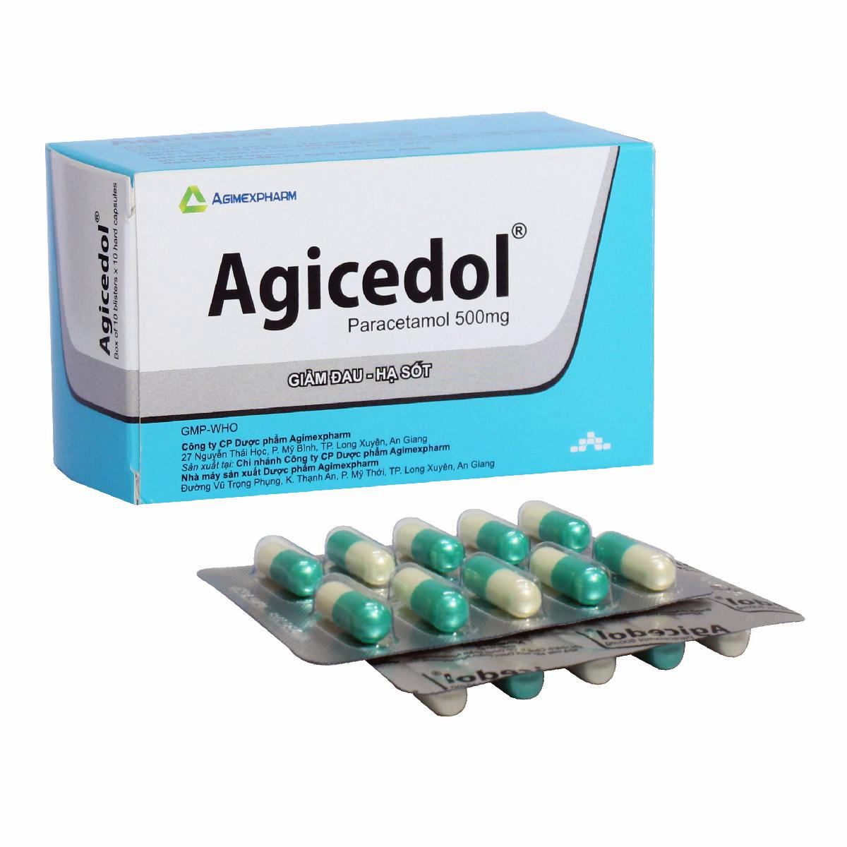 Agicedol (Paracetamol) 500mg Agimexpharm (H/100v)