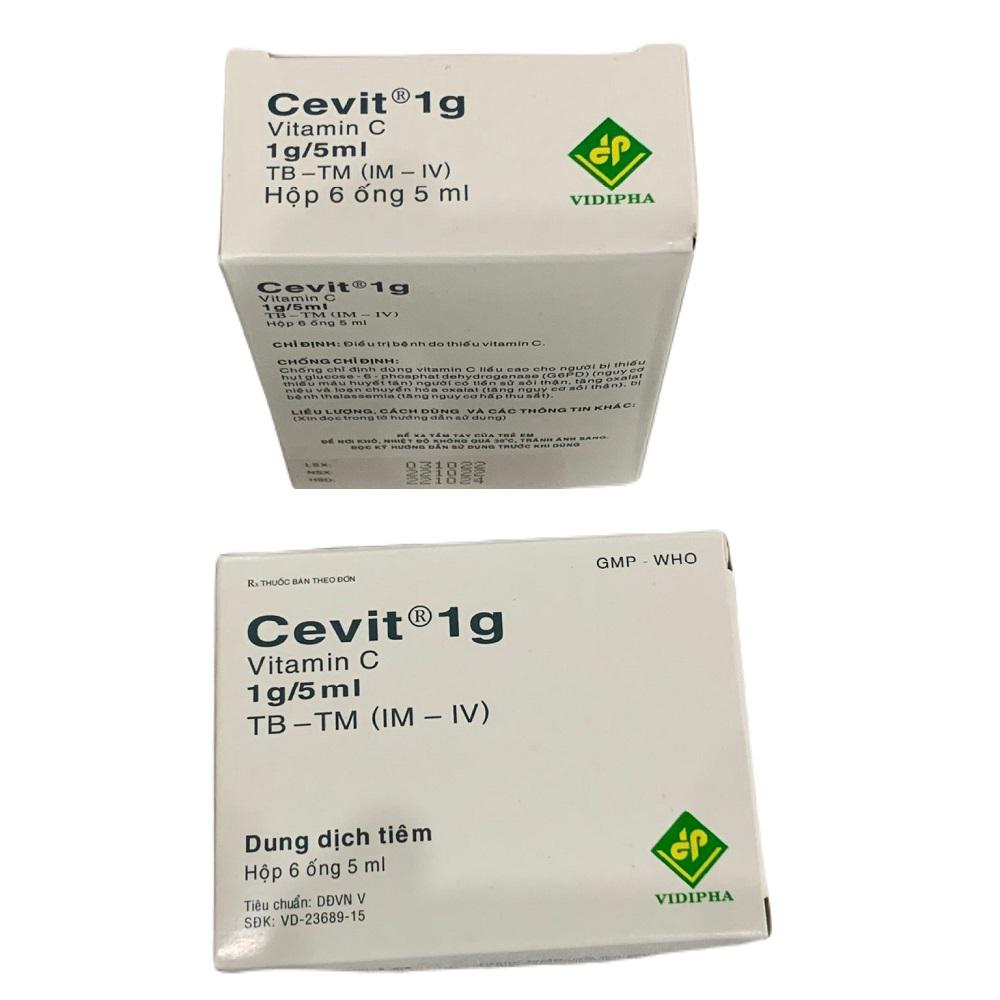 Cevit 1g (Vitamin C) Vidipha (H/6ống/5ml)