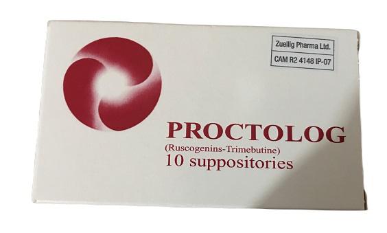 TH Proctolog (Ruscogenine, Trimebutine) Pfizer (H/10v)_Mỹ