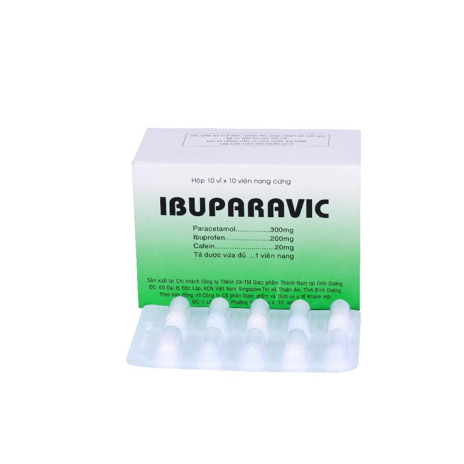 Ibuparavic (Ibuprofen, Paracetamol, Cafein) Khánh Hội (H/100v)