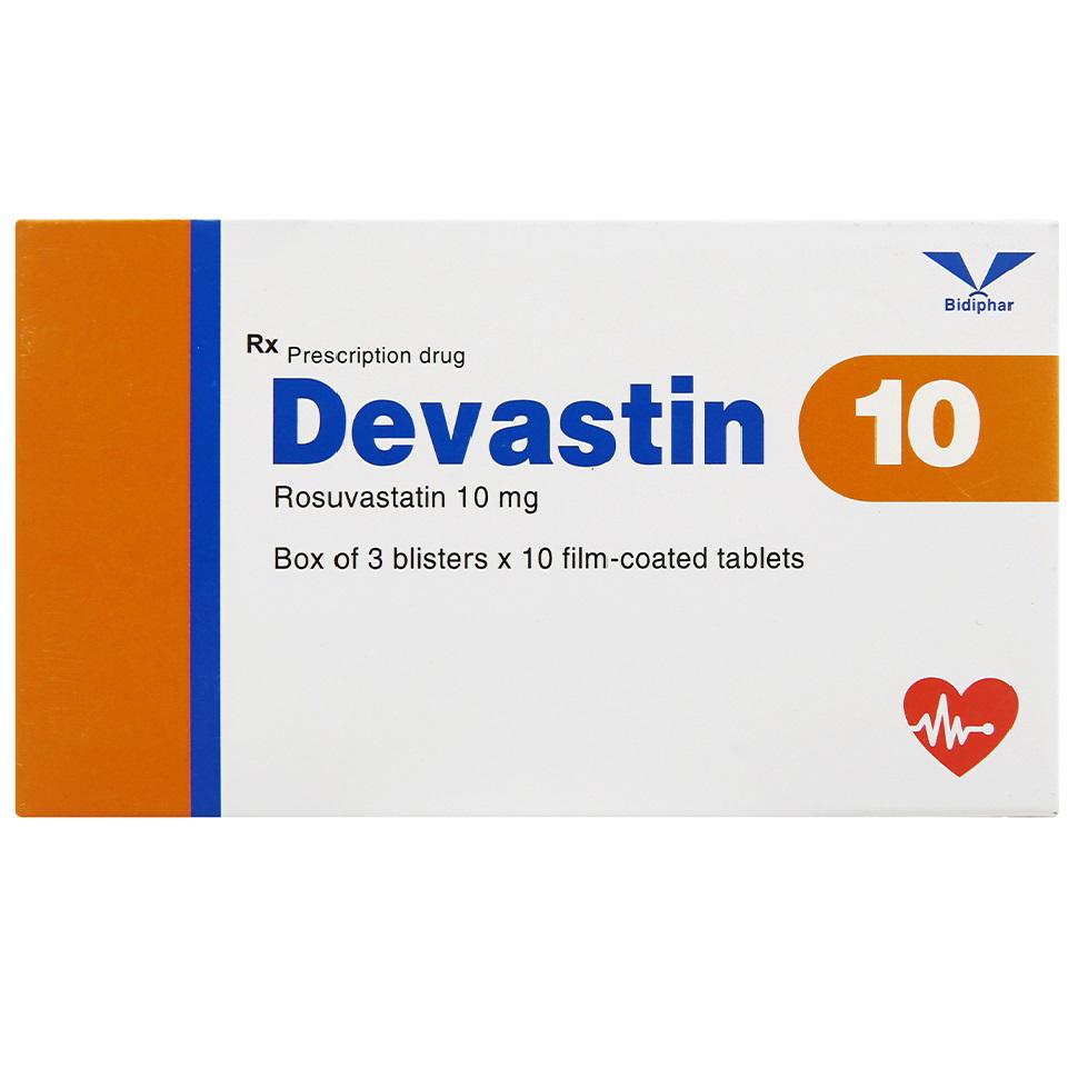 Devastin 10 (Rosuvastatin) Bidiphar (H/30v)