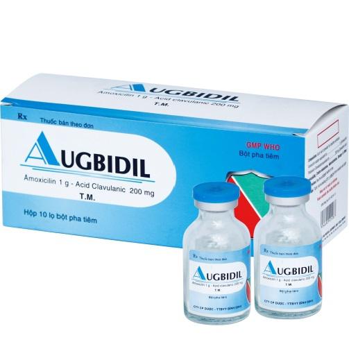 Augbidil 1000/200mg (Amoxicilin, Acid Clavulanic) Bidiphar (H/10 Lọ)