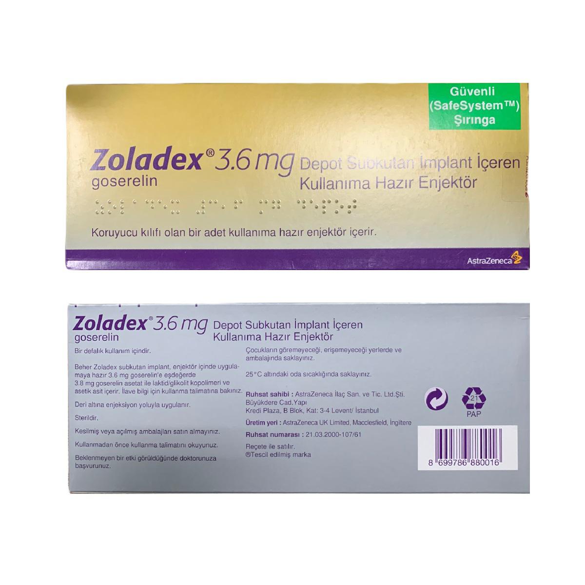 Zoladex 3.6mg (Goserelin) AstraZeneca  (H/ 1 ống tiêm) TNK
