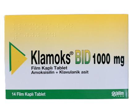 Klamoks BID 1000mg (Amoxicillin, Acid Clavulanic) Bilim Ilac (H/14v) TNK