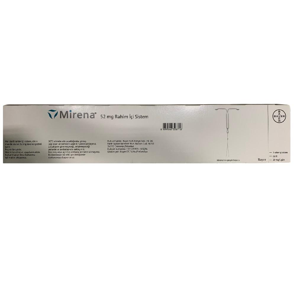 Mirena Levonorgestrel  (vòng tránh thai nội tiết) Bayer Turkey (H/ 1 vong) 