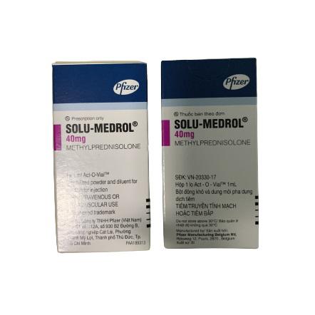 Solu-Medrol (Methylprednisolone) 40mg Pfizer (H/1o/1ml)