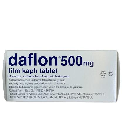 Daflon 500 (Diosmin, Hesperidin) Servier Turkey (H/60V)