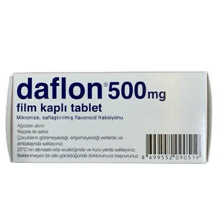 Daflon 500 (Diosmin, Hesperidin) Servier Turkey (H/60V)