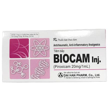 Biocam Inj (Piroxicam) 20mg/ml Dai Han (H/10o/1ml)
