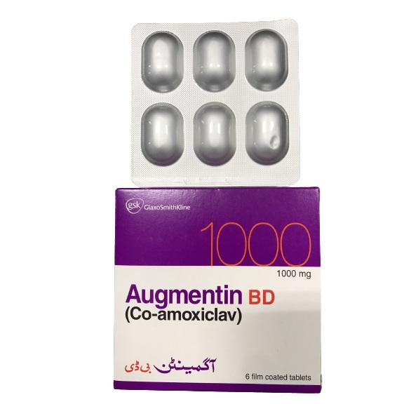 Augmentin 1000mg (Amoxicillin) GSK (H/6V) Pakistan