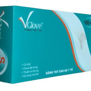 Găng Tay Vglove Có Bột Khải Hoàn (Size S) (H/100c)