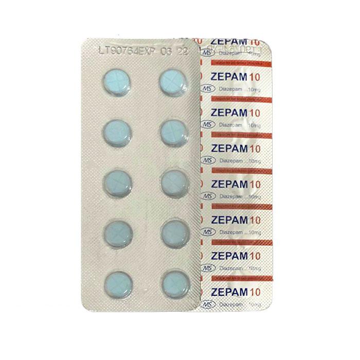 Zepam 10 (Diazepam) MS (Vỉ/10 viên)