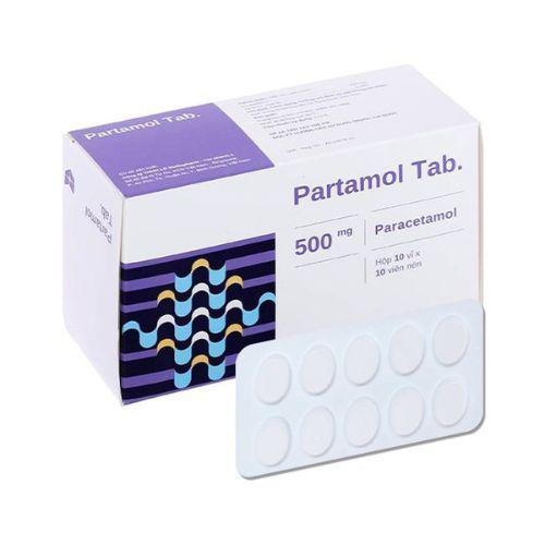 Partamol Tab (Paracetamol) 500mg Stella (H/100v) Viên Tròn