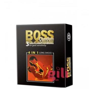 Bao Cao Su Boss 4 In 1 Long Shock (H/3cái)