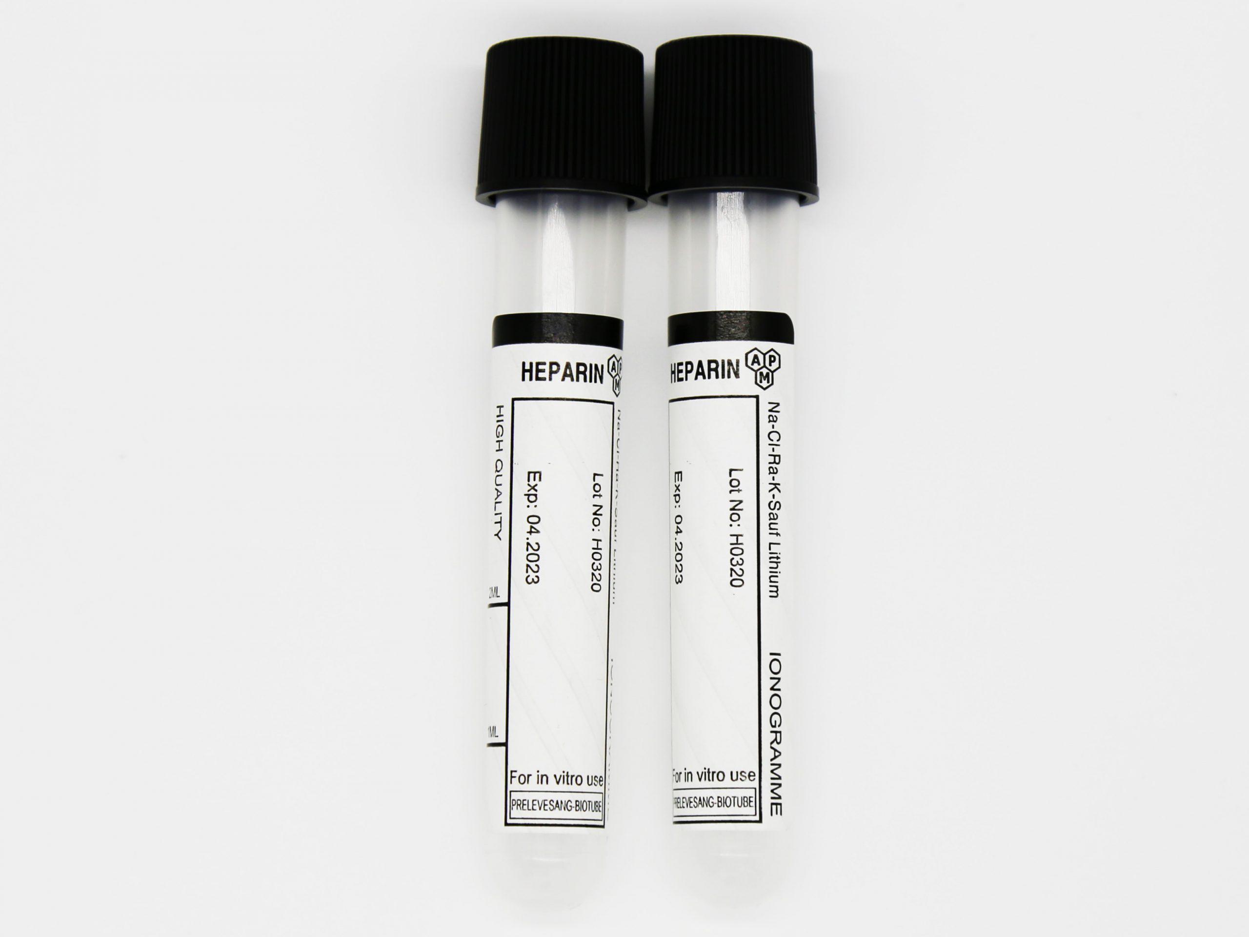 Ống nghiệm Heparin 2ml (đen) MPV (lốc)