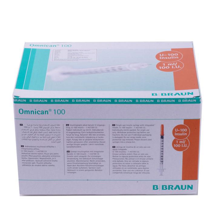 Bơm Tiêm Insulin Omican 100IU B.Braun (Hộp/100c)