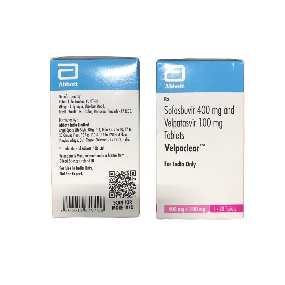 Velpaclear (Sofosbuvir, Velpatasvir) Abbott IP (H/28V) 