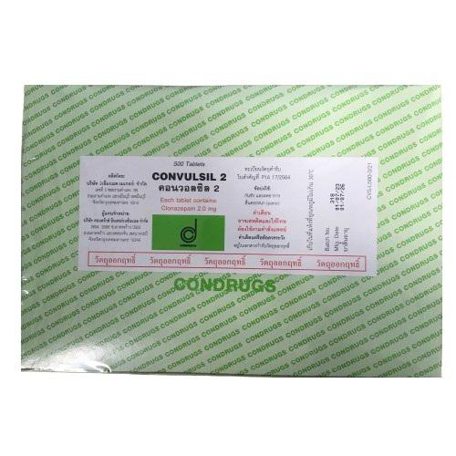 Convulsil 2mg (Clonazepam) (Hộp/500 viên)