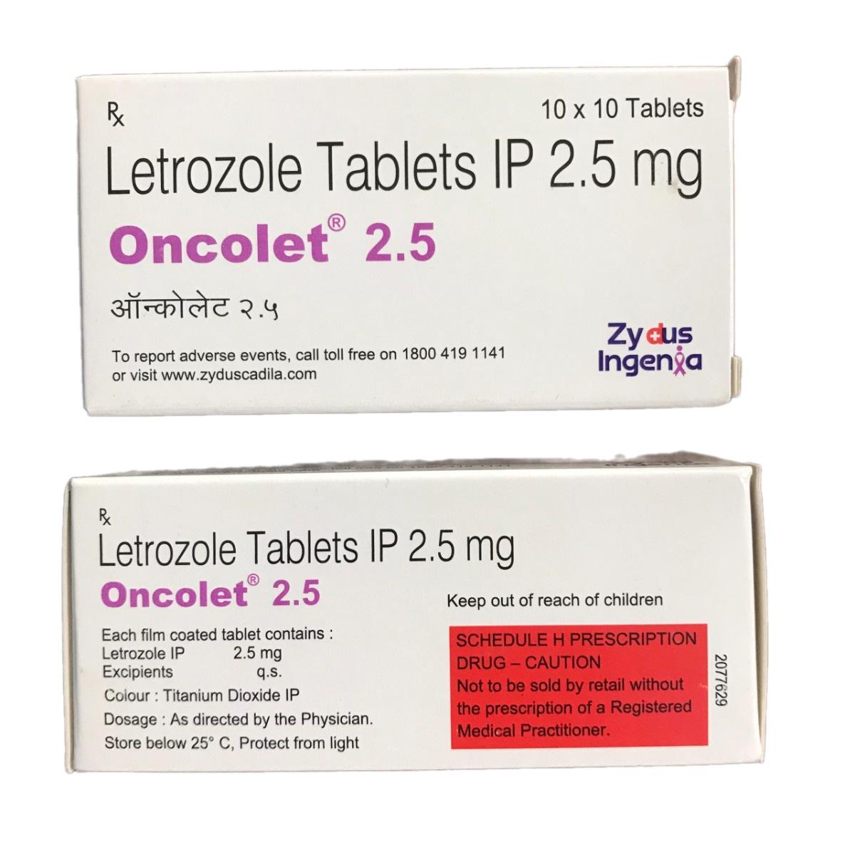 Oncolet 2.5mg (Letrozole) Zydus Ingenia IP (H/100v)