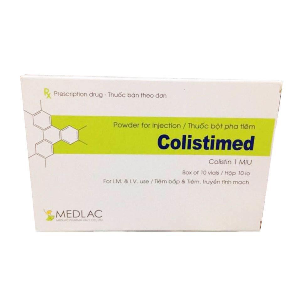 Colistimed 1MIU (Colistin) Medlac (Hộp/10 lọ)