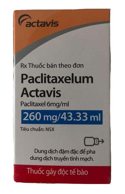 Paclitaxelum  260mg/43.33ml (Paclitaxel 6mg/ml) Actavis (H/1 Lọ) CT