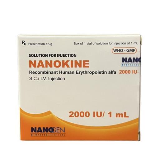 Nanokine (Erythropoietin) 2000IU/1ml Nanogen (Hộp/1 lọ)