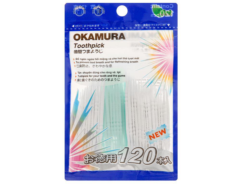 Tăm Nhựa Nha Khoa Okamura (Gói/120que)