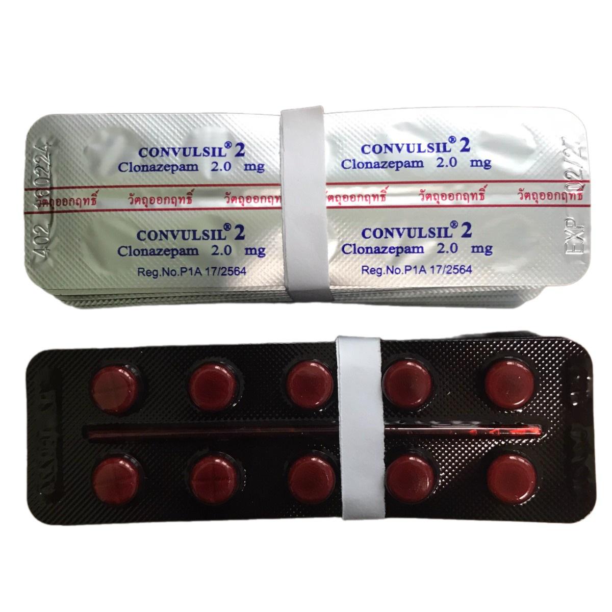 Convulsil 2mg (Clonazepam) Thailand (H/500 V)