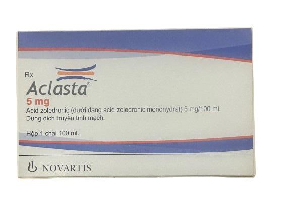 Aclasta 5mg/100ml (Zoledronic Acid) Novartis Switzerland (H/Lo /100ml) 