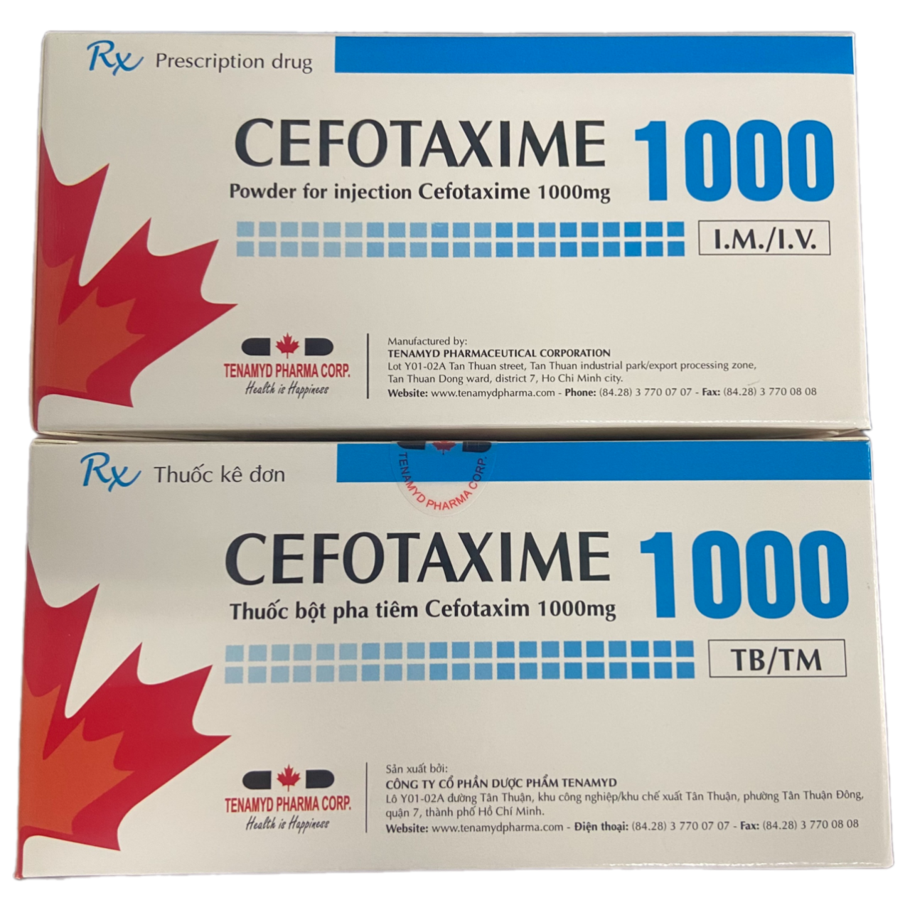 Cefotaxime 1000 Tenamyd (H/10lọ)