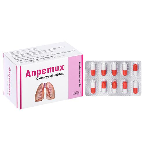 Anpemux 250 (Carbocystein) Hataphar (Hộp/60v)