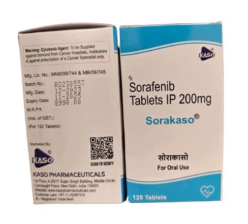 Sorakaso 200mg (Sorafenib) Kaso IP (H/120v)