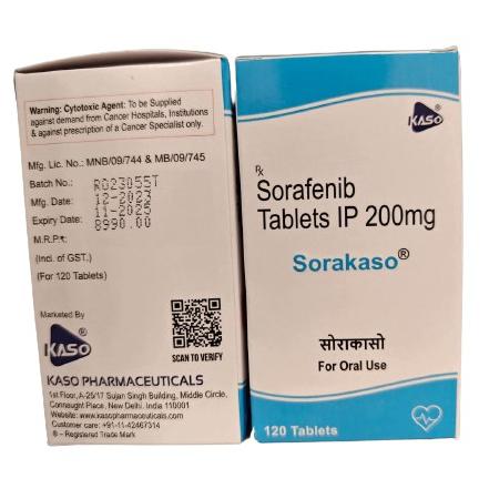 Sorakaso 200mg (Sorafenib) Kaso IP (H/120v)