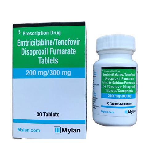 Emtricitabine/Tenofovir Disoproxil Fumarate 200/300mg Mylan IP (H/30v)