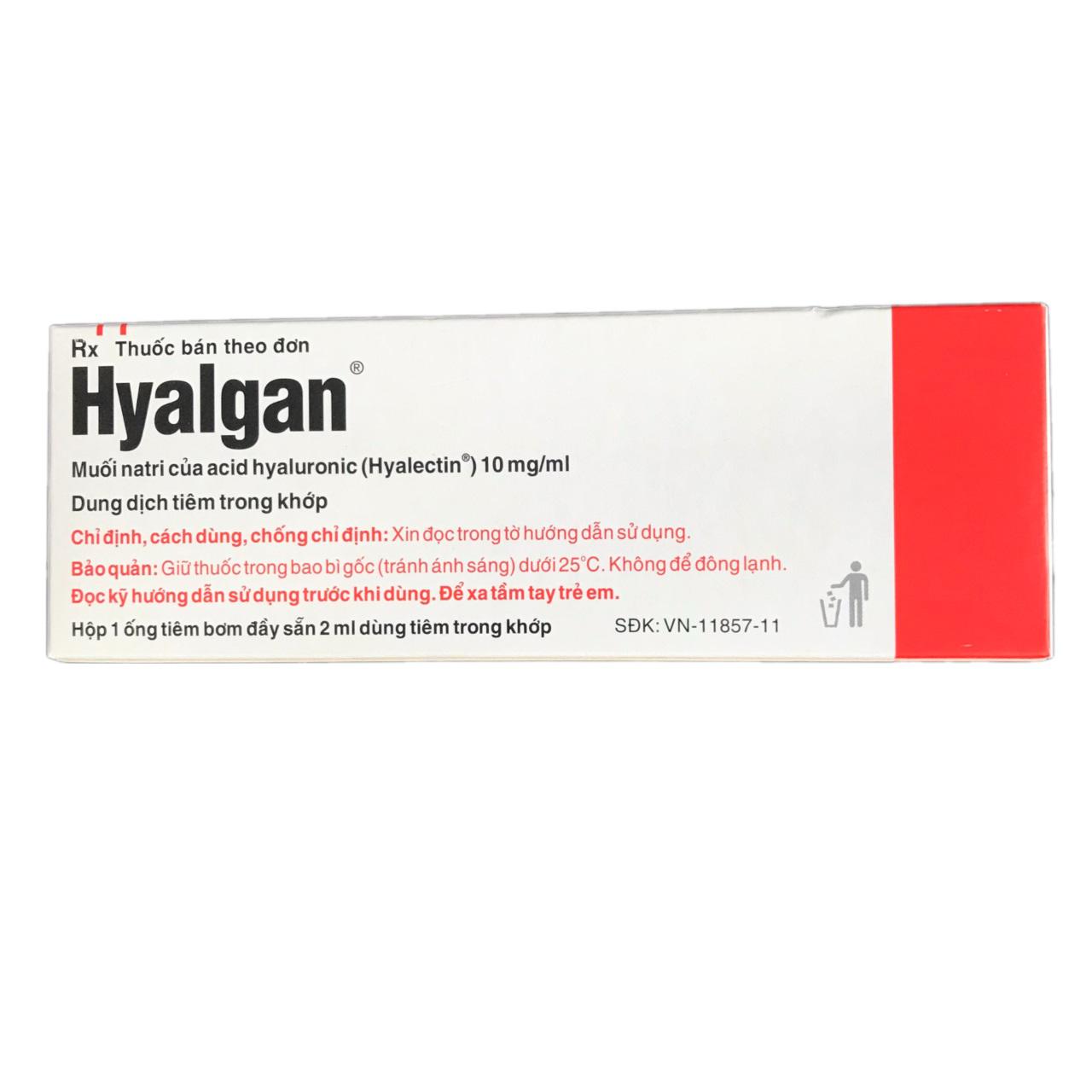 Hyalgan 20mg/2ml (Hyaluronic Acid) Fidia (H/1ống)