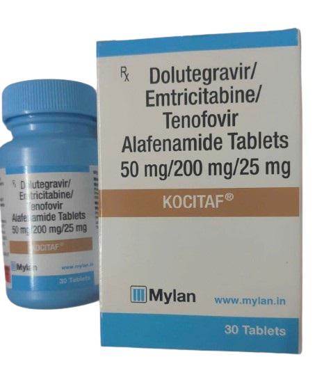 Kocitaf 50mg/200mg/25mg (Dolutegravir, Emtriciabine, Tenofovir Alafenamide) Mylan IP (H/30V) 