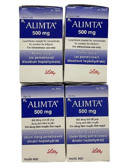 Alimta 500mg (Pemetrexed) Lilly Pharma (Hộp 1 lọ) CTY