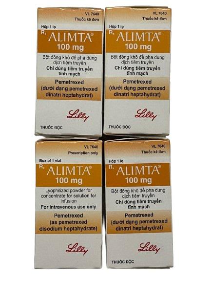 Alimta 100mg (Pemetrexed) Lilly Pharma (Hộp 1 lọ) CTY