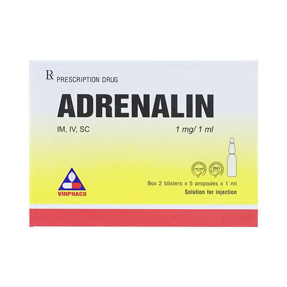 Adrenalin 1mg/1 ml  Vinphaco Viet Nam (H/10 ống)