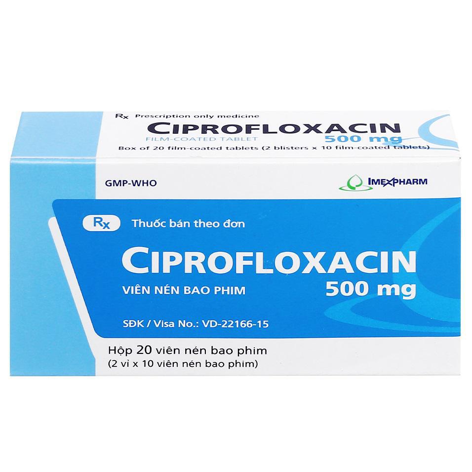 Ciprofloxacin 500mg Armephaco VN (Hộp/20v)