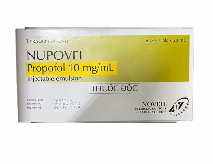Nupovel 10mg/ml ( Propofol ) Novell (H/5 Lọ x 20ml)