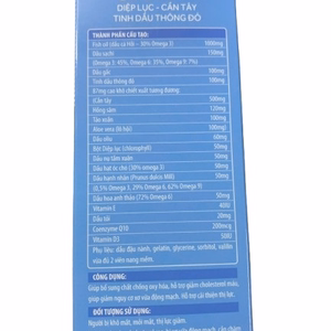 Omega 369 (diệp lục cần tây- tinh dầu thông đỏ) Queen Diamond Diophaco (H/60 V)