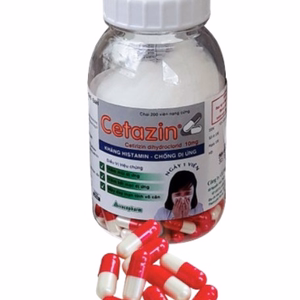 Cetazin 10mg (Certirizin) Capsules Vacopharm (Chai / 200v)
