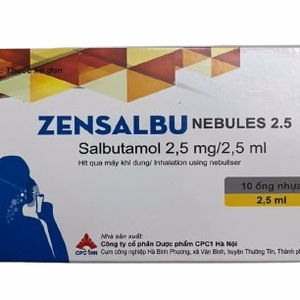 Zensalbu Nebules 2.5mg/2.5ml (Salbutamol) CPC1 (H/10 Ống/2.5ml)