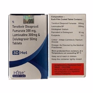 3D Het ( Tenofovir / Lamivudine / Dolutegravir) Heet Health (H/30v)