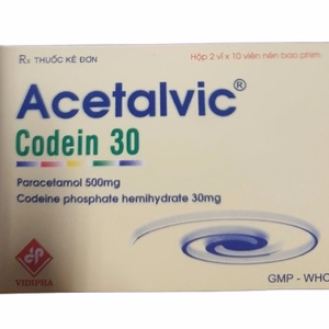 Acetalvic (Codein 30, Paracetamol 500) Vidipha (H/20v)