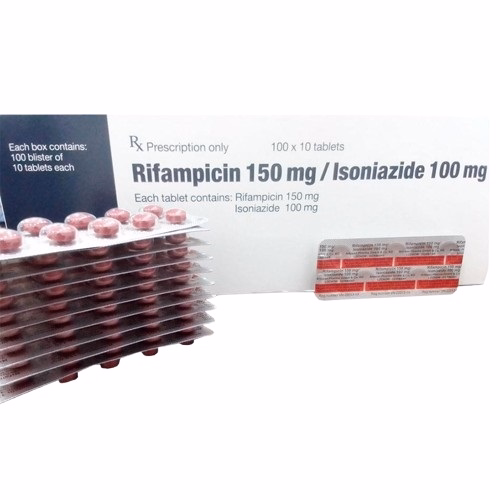 Rifampicin 150mg/ Isoniazide 100mg Artesan (H/ 100 vỉ x 10v)