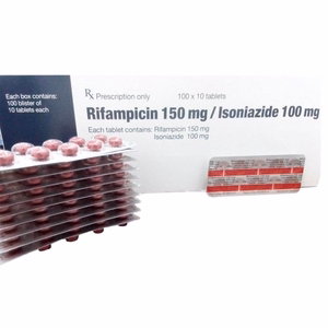 Rifampicin 150mg/ Isoniazide 100mg Artesan (H/ 100 vỉ x 10v)